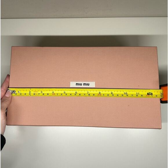 Miu Miu | Empty Shoe Box w/ 1 Dust bag | Peach | H 7 x W 13 x D 5 inch - Picture 11 of 16